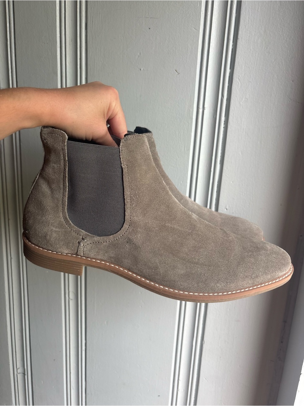 Men's Size 10 Taupe Suede Chelsea ASOS Booties - Slip-On Comfort